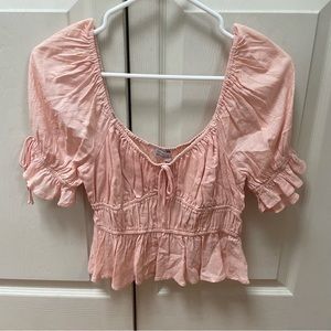 NWT Tilly’s Peasant Sleeve Crop Top